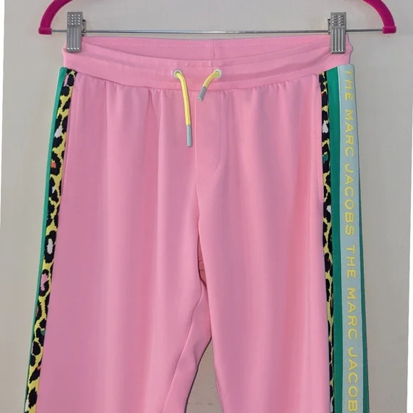 Marc Jacobs Pink Track Pants with Leopard Stripe - Picture 3 of 9